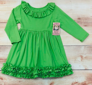 Green Icing Ruffle Dress