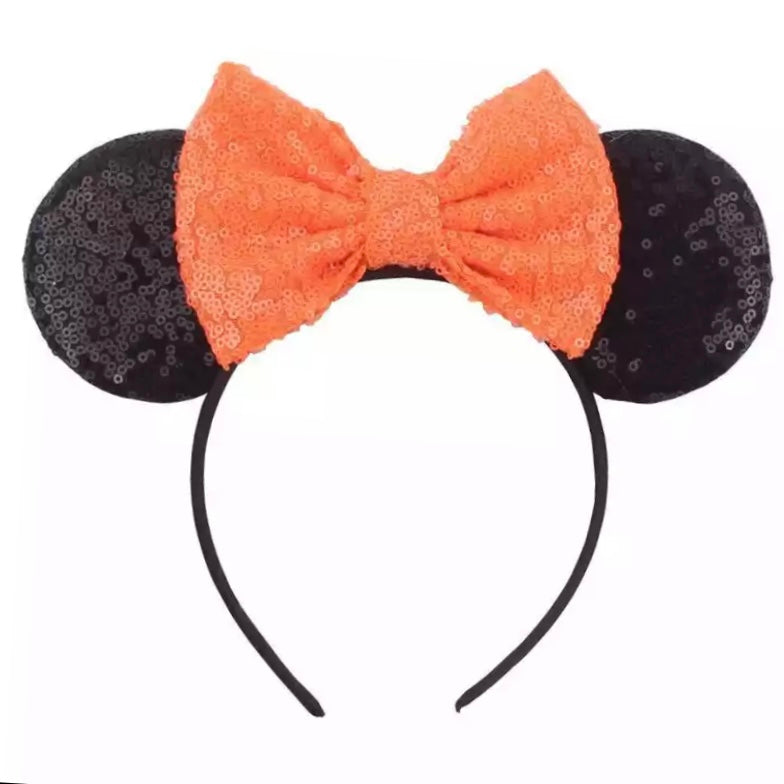 Orange & Black Minnie • Ears Headband