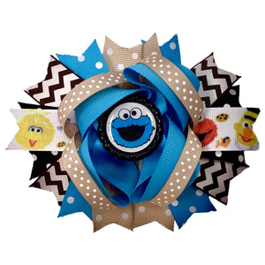 Cookie Monster • 5.5" Character Loop Hair Bow