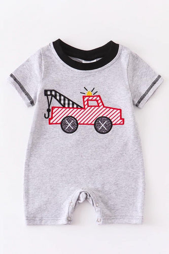Red Tow Truck Romper