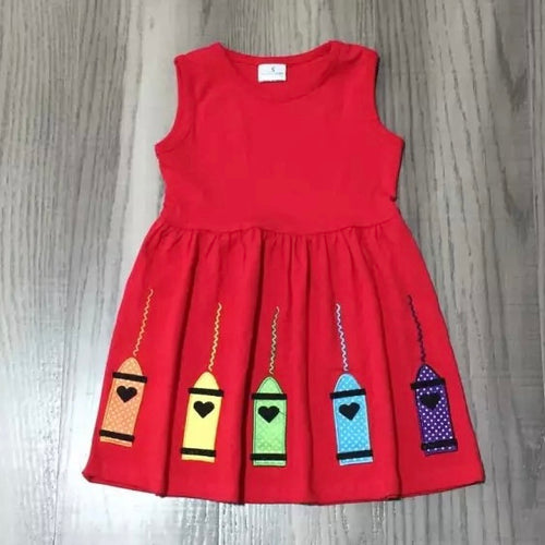 Color Fun Crayons Tank Dress
