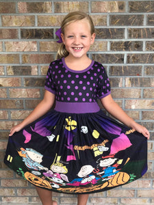 Trick or Treat Charlie Brown! Short Sleeve Dress 💜 Big Sister